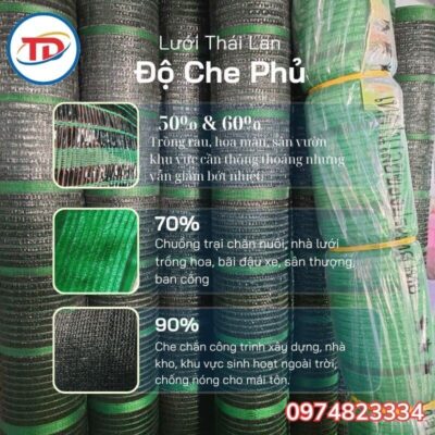 phân biệt mật độ từng loại lưới che nắng 