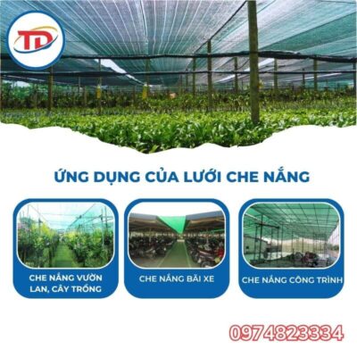 ứng dụng lưới đen che nắng