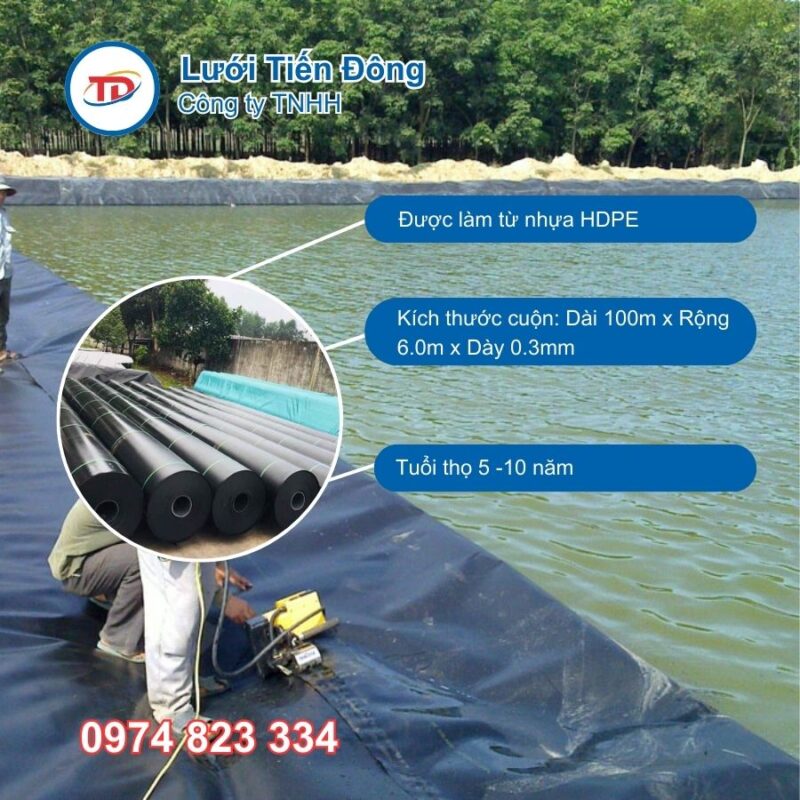 Màng Chống Thấm HDPE Độ Dày 0.3mm (3zem)
