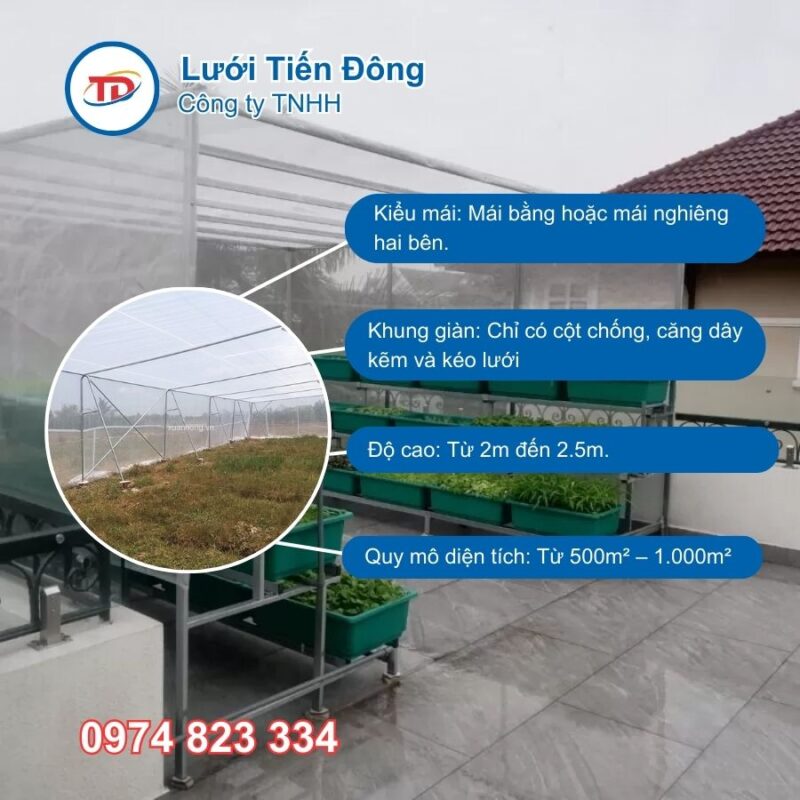 Nhà lưới trồng rau sân thượng