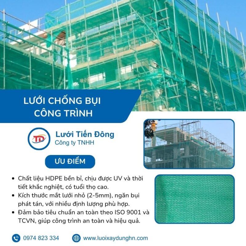 Lưới chống bụi công trình