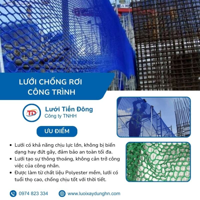 Lưới chống rơi công trình giá rẻ