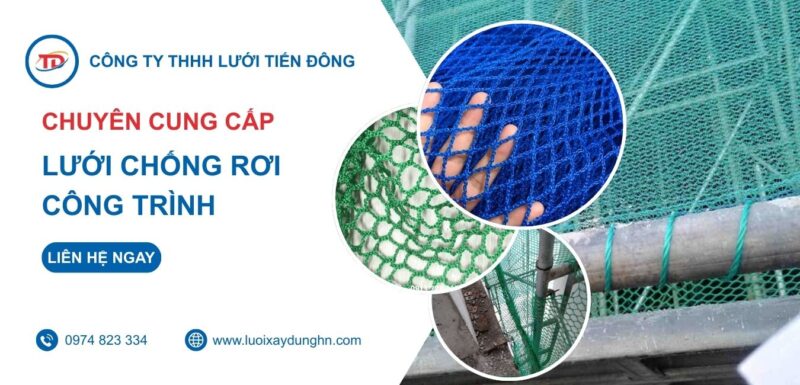 Lưới chắn vật rơi màu xanh