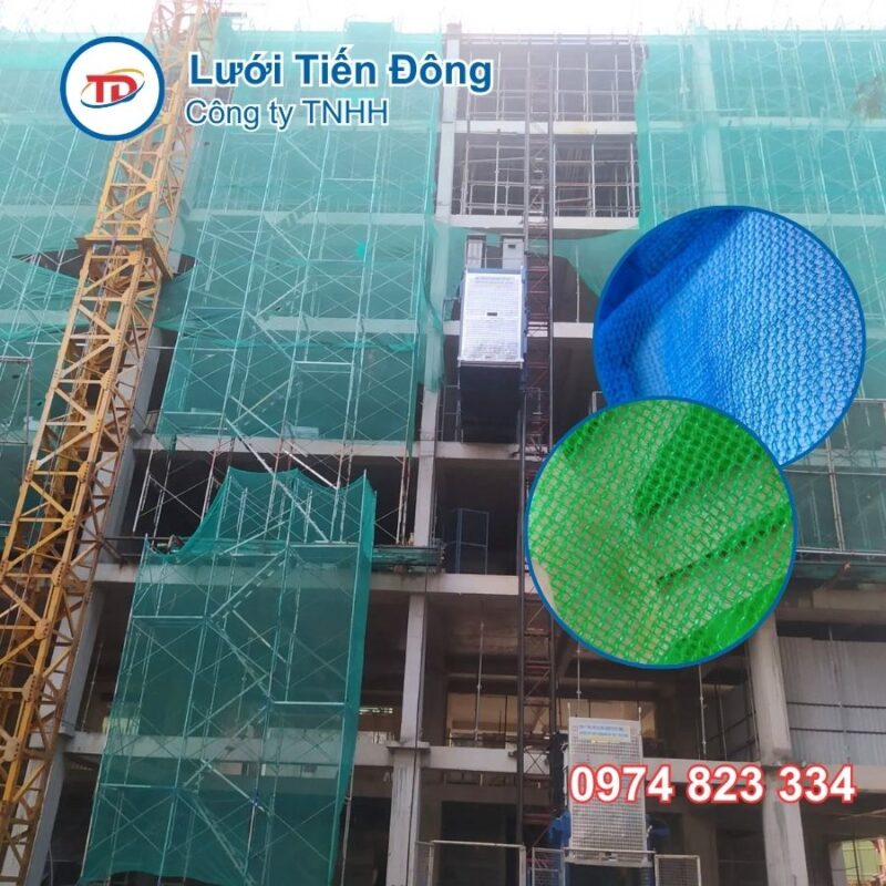 Lưới xanh bao che công trình