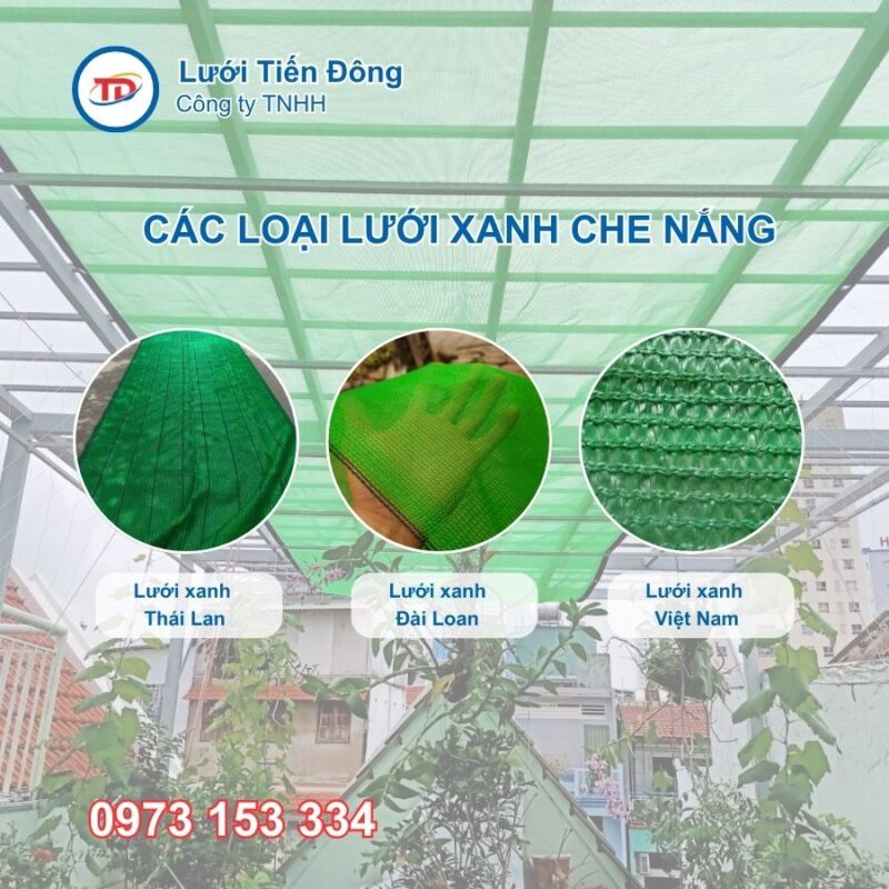 Lưới che nắng màu xanh giá rẻ